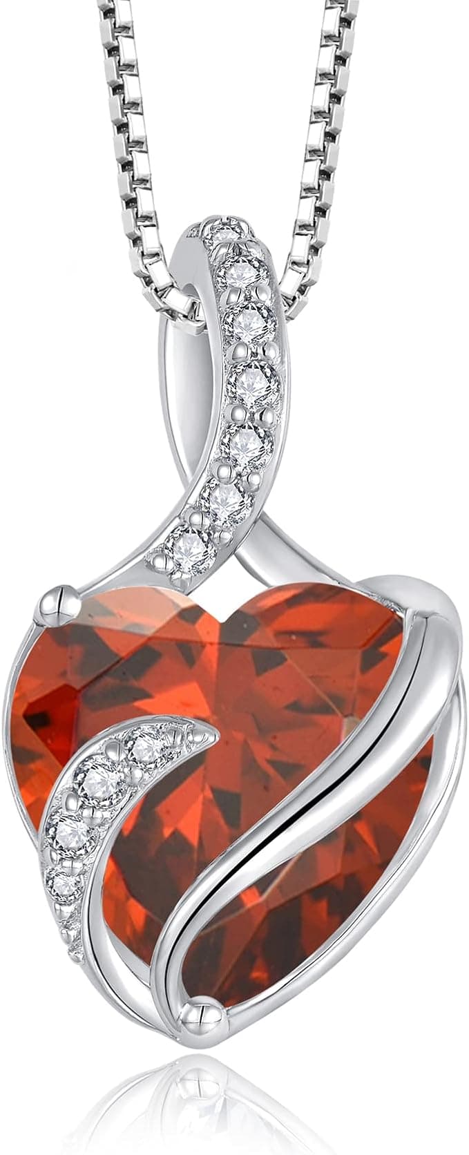 January Birthstone Garnet Necklace