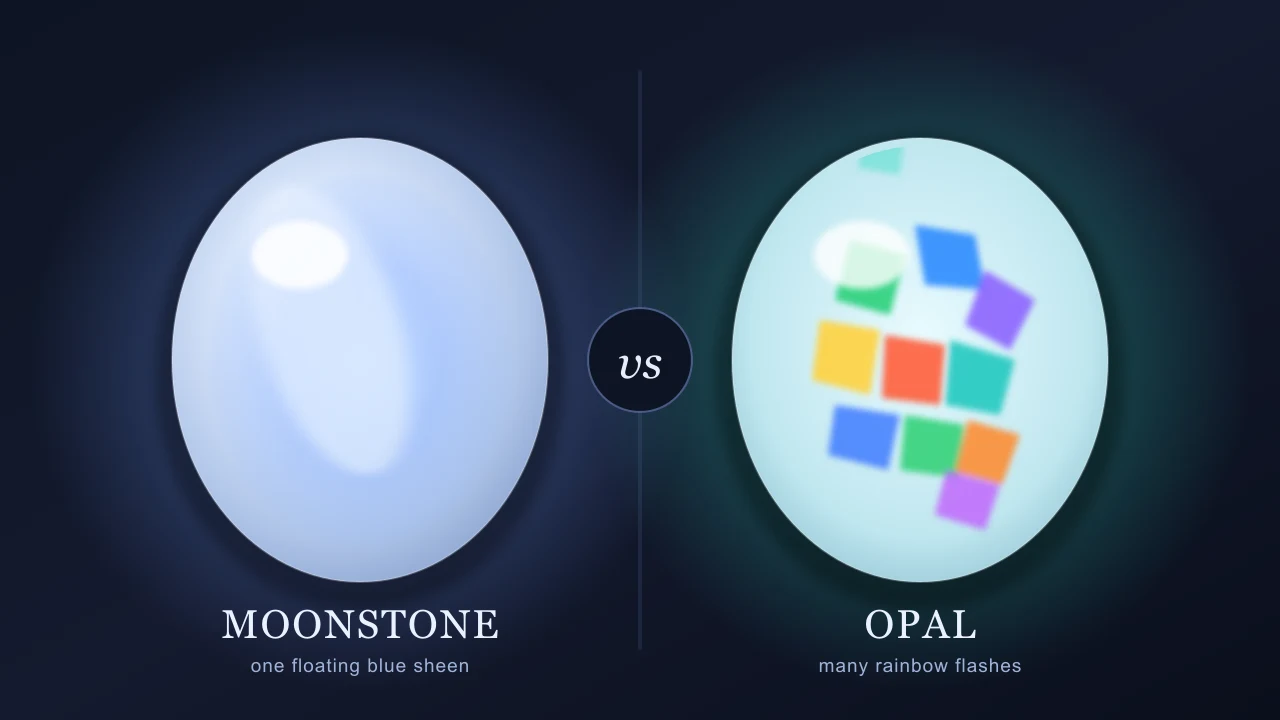 Moonstone vs Opal: How to Tell Two Ghostly Gems Apart in Seconds