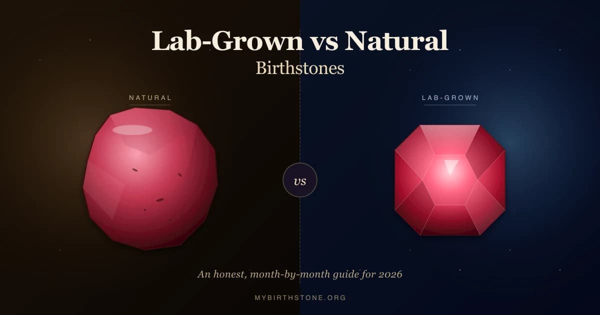 Lab-Grown vs Natural Birthstones: A Month-by-Month Honest Guide (2026)